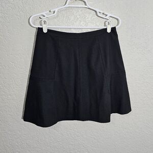 J. Crew Solid Black Mini Skirt